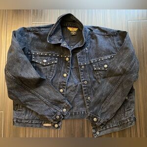 Harley Davidson black denim jacket size XL
